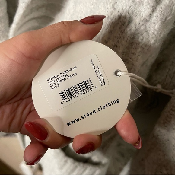 STAUD | NWT! Snow Norma Cardigan Size:small - Picture 5 of 7